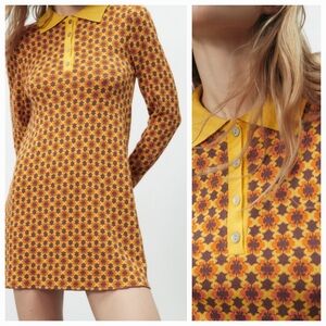 NWT Zara geometric jacquard dress